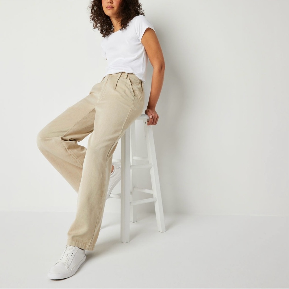 Arizona-Juniors Loose Fit Wide Leg Trouser - Picture 2 of 5